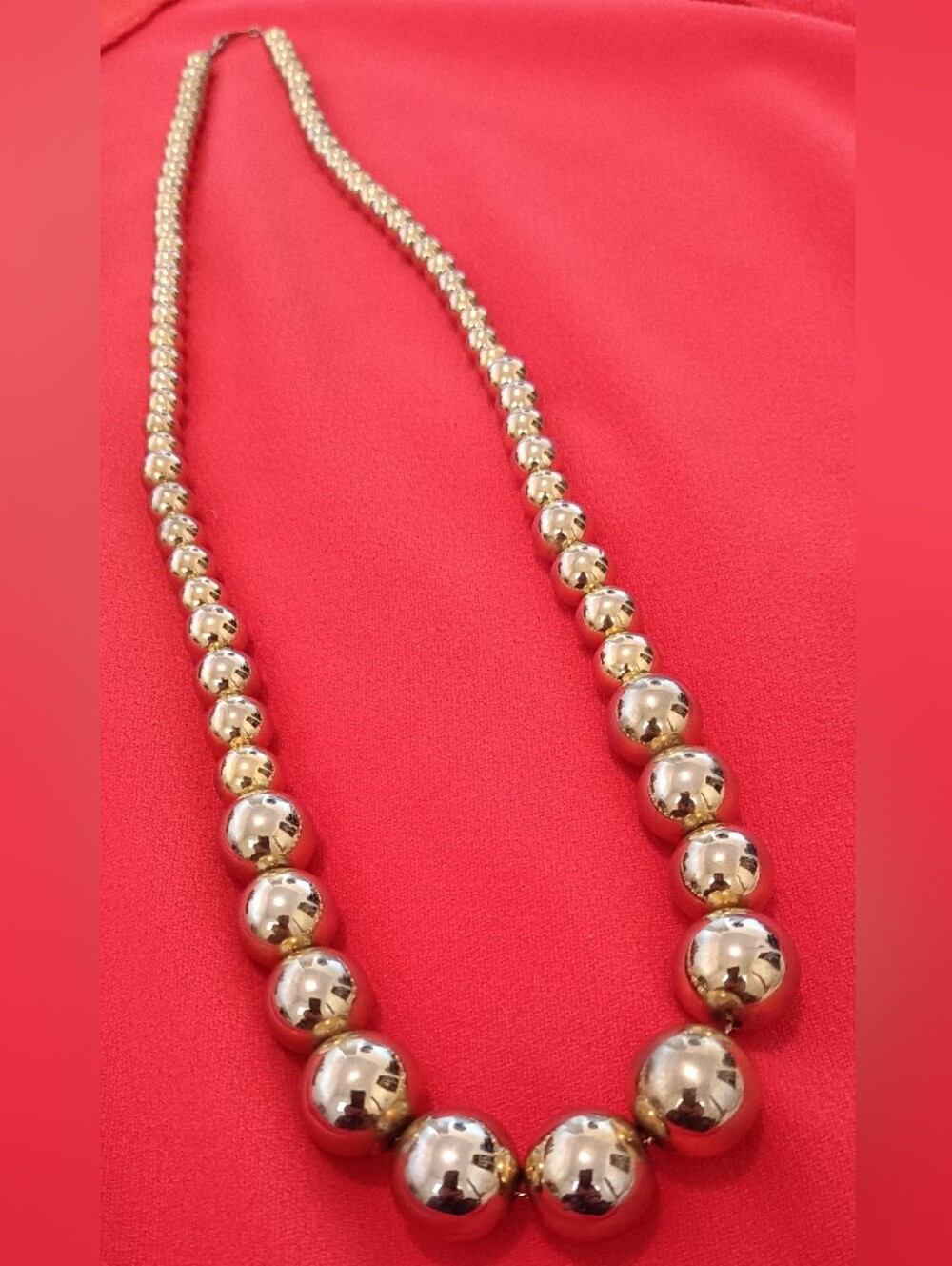 Gold Beaded Statement Necklace - Elegant Women’s Jewelry